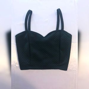 Black Crop Top with Back Detailing